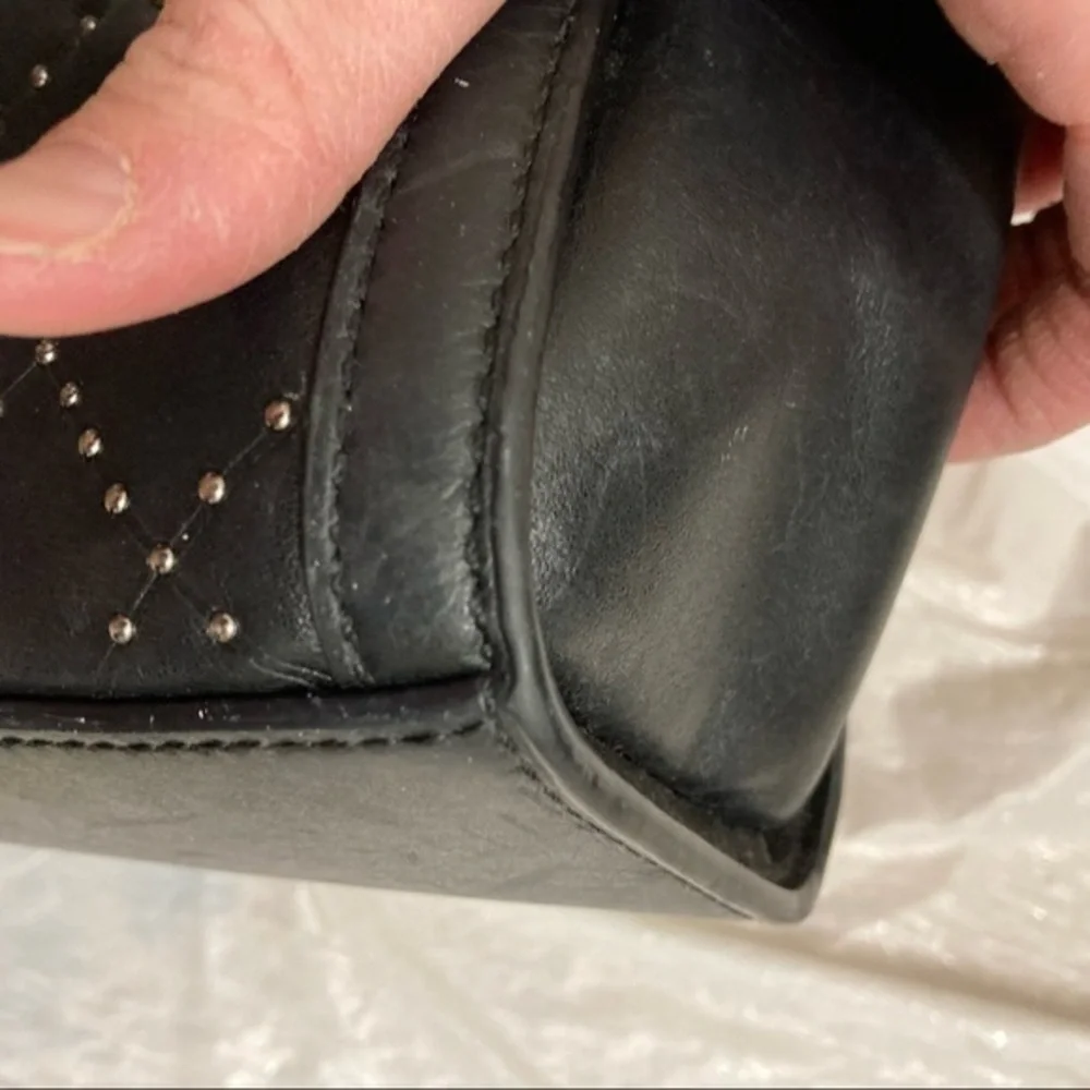 Michael kors black leather studded  Selma bag